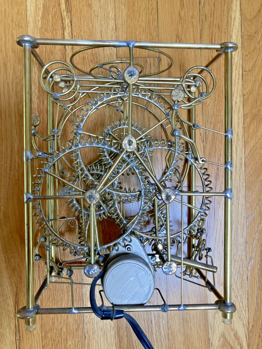 $2500 6 Man/Person Kinetic Brass Sculpture Clock byKinetico