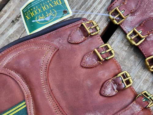 Botas Devoucoux Chiberta Marrón Cross Country Jump Tendon - Talla 3/Completas - Nuevas con Etiquetas - Imagen 6 de 8