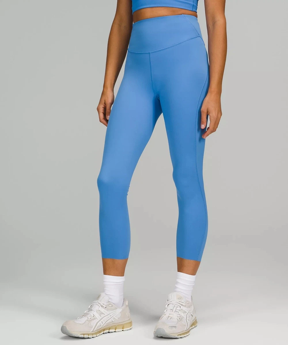 Lululemon Women's Base Pace HR Crop 23 Blue Nile BNIL size 14 Leggings Run