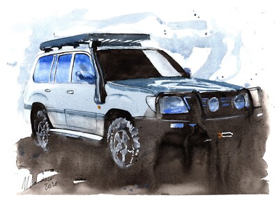 Gemälde eines Toyota Land Cruiser Limited Edition Druck Land Cruiser Geschenk