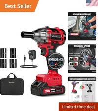 High-Performance 20V Cordless Impact Wrench - 4 Impact Sockets Included