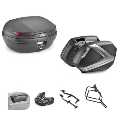 GIVI Set Panniers V45N and Side Cases V37NT for Yamaha 700 Tracer 7 GT 2020-2024