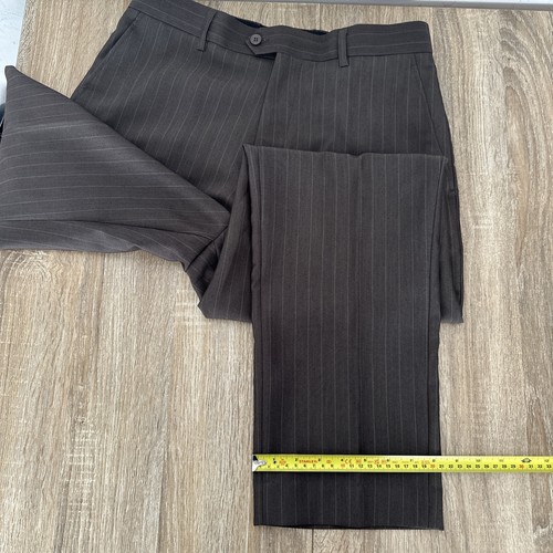 Mens 2 Piece Suit Size 38S Two Button Grey Stripe Trousers Size W32S VESTITI PIU - Picture 17 of 22