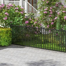 80" x 39" Vinyl Picket Fence 4 No Dig Fence Panels for Soft Ground White