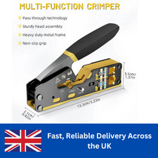 Professional RJ45 Crimper Pass-Through Cat6 Cat5 Cable Crimping Tool