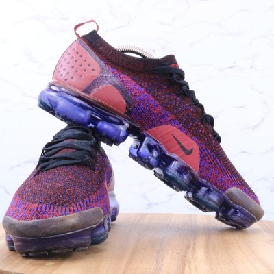 Nike Air VaporMax Flyknit 2 AthleticRed Racer Blue Running Shoe Sneaker Men Sz 8