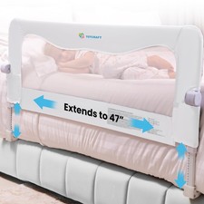 TotCraft MiniFlex Adjustable Length Height Bed Rail for Toddlers   35.5  or