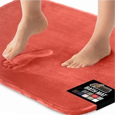 GORILLA GRIP Memory Foam Bath Mat, Soft Absorbent Velvet, Durable, 36x24"
