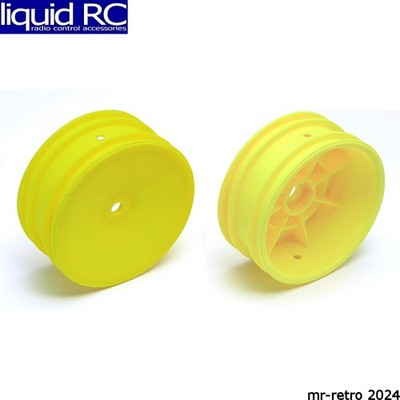 Associated 9691 Buggy Front Hex Wheels 2.2 in/12 mm yellow