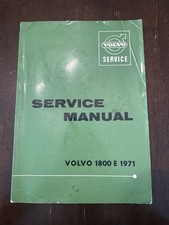 VOLVO SERVICE Factory SERVICE MANUAL Volvo 1800 E 1971