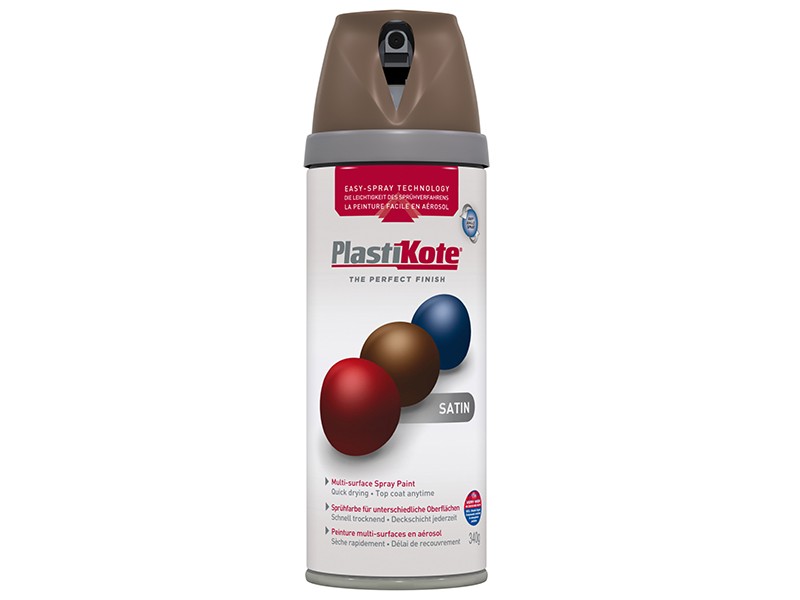 PlastiKote 022113 Twist & Spray RAL 8017 chocolate brown satin 400 ml - Image 4