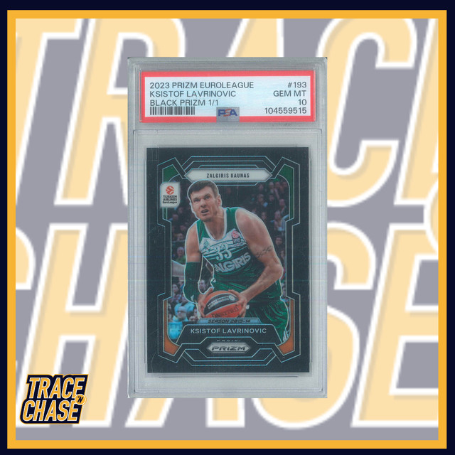 2023-24 Panini Prizm Euroleague Ksistof Lavrinovic Black Prizm 1/1 PSA10 #193