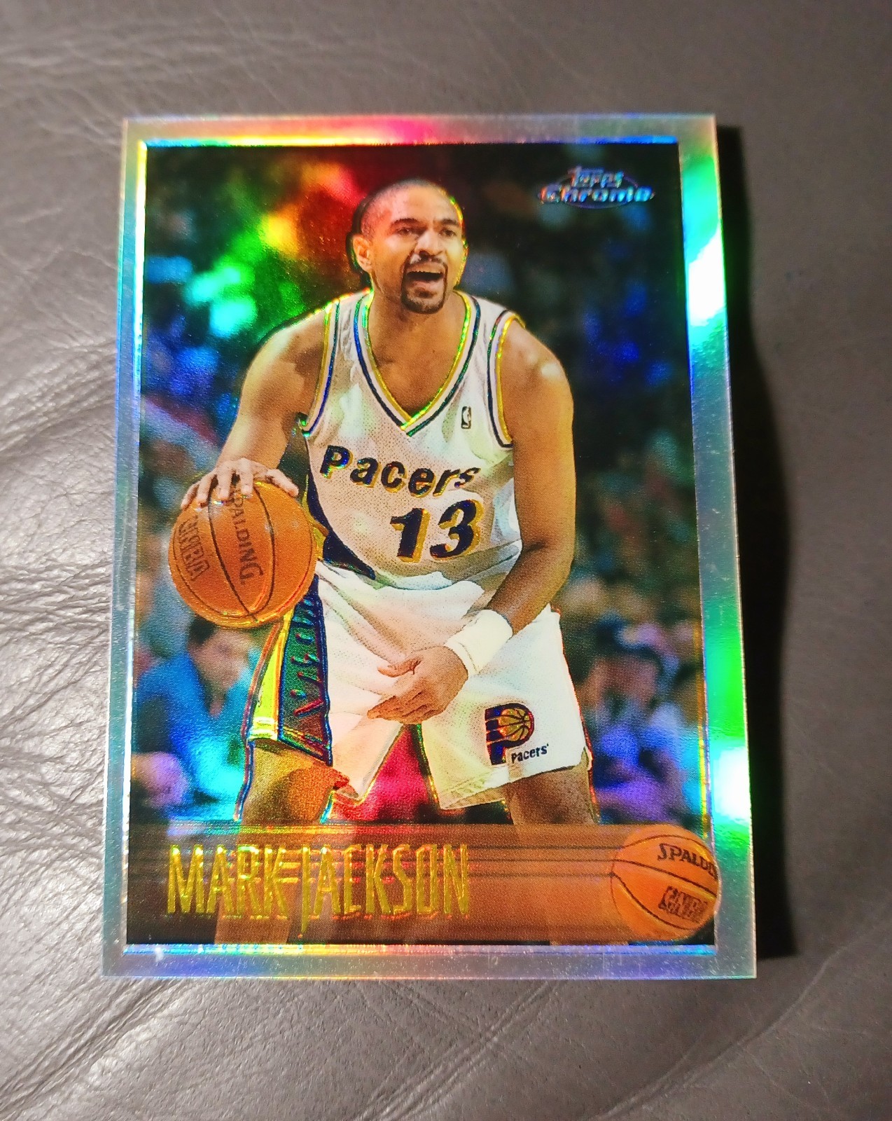 1996-97 TOPPS CHROME REFRACTOR MARK JACKSON #49R INDIANA PACERS