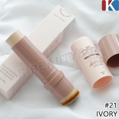 DERMASHARE Vegan Natural Cover Stick Foundation 14g #21 Ivory Face High Coverage