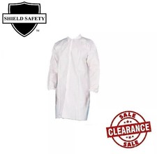 25 to 50 Polypropylene White Lab Coat 50G Medical Disposable No Pocket