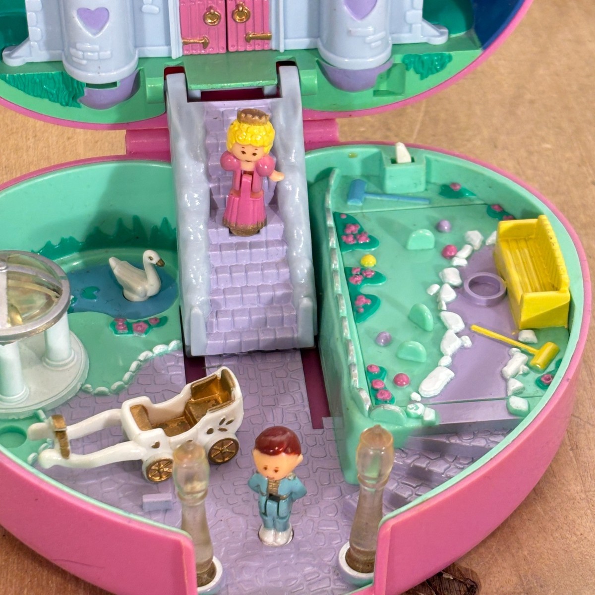 Vtg Polly Pocket 1992 Starlight Castle Blue Bird w Prince Princess