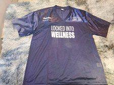 Large Mens Navy Mesh V-Neck Soccer   Jersey  ...