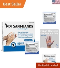 Hand Sanitizer Wipes Disinfecting Cleansing Moisturizing 100 Packets