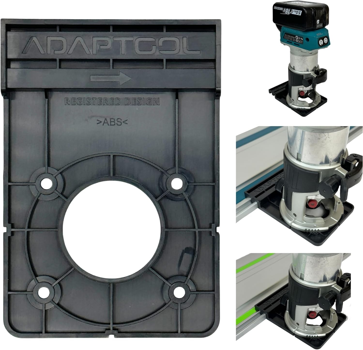 Router Guide Rail Adaptor Compatible with Makita Trimmer DRT50 RT0700 RT001G 40