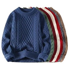 Sweater knitted neck Warm neck round high women's Men's thick 