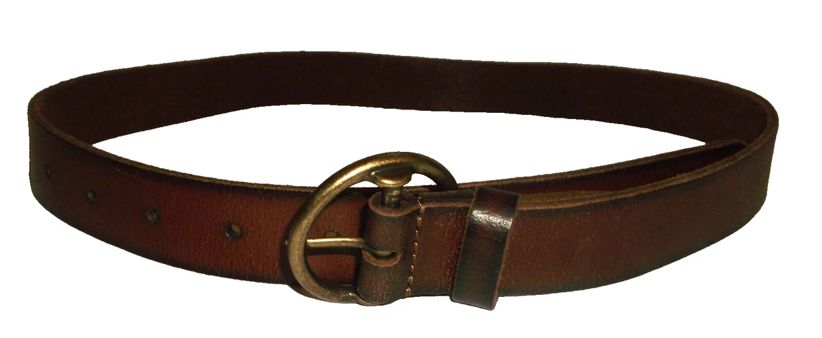 Vintage Women\'s Hollister Tan Leather Belt with Round Buckle Hollister Women main image 4