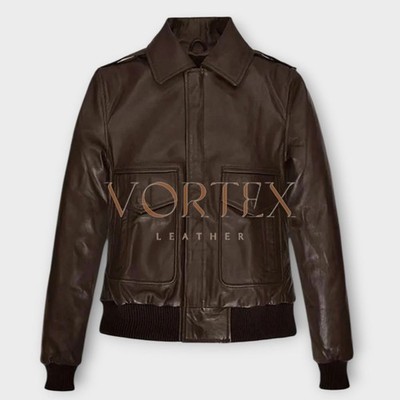 Women's Dark Brown Leather Jacket Button Clouser Style Lambskin Leather Jacket