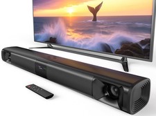 Sound Bar for Smart TV, 80W Soundbar with Four Woofers, Dual Horn Tweeters, 2...
