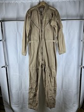 Carter Industries Military Flight Suit Size 42L Tan CWU 27P Flyers Coveralls