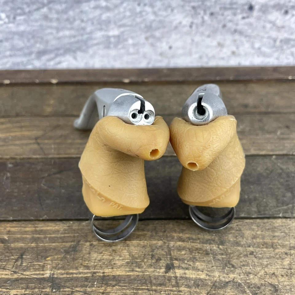 Vintage Modolo TANDEM Brake Levers Non-Aero Tan Anatomic Hood NOS Dual Cable - Image 2 of 4