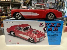  VINTAGE 1/18 LUXE CAR RED 1957 CORVETTE HARDTOP FRICTION CAR ST