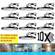 10 Pack UFO LED High Bay 500W Light Shop Industrial Commercial Factory Warehouse