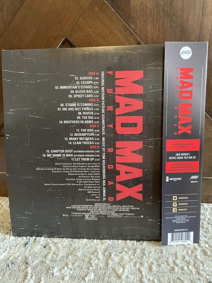 Mondo Junkie XL Mad Max: Fury Road Original Soundtrack Eco Vinyl 2LP - Image 2 of 4