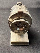 Pencil Sharpener Vintage Boston Vacuum Mount 8 Hole Wood Grain Suction Base