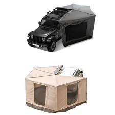 Tenda da tetto auto tenda da sole tenda rotonda 2 misure grigio kaki campeggio auto