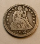 1852   Seated Liberty Dime Coin 1837-1891 #A13   Coin