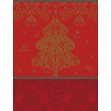 Le Jacquard Francais Feerie Red Christmas Cotton Tea Kitchen Towel