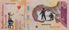 BANKSY * 50 Bolivares * Echte Banknote * Dismaland 2015 * Zertifikat * Stempel