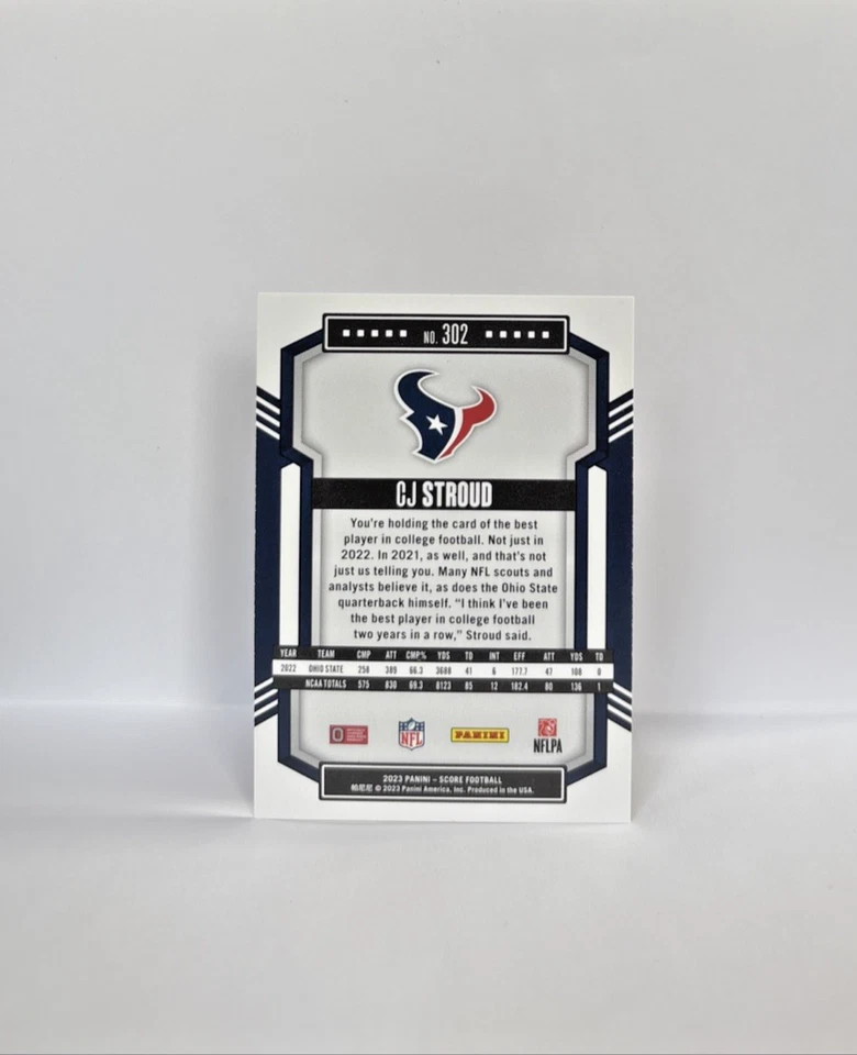 2023 Score - Rookies Gold #302 C.J. Stroud (RC) - Image 2 of 2