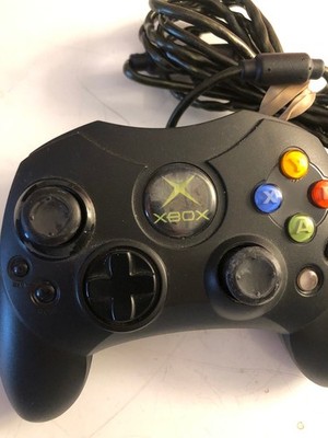 Original Xbox OEM S Type Black Controller with Breakaway Cable
