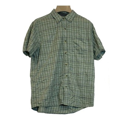 Men's Plaid Short Sleeve Shirt From Field & Forest Outfitters- L - FREE SHIPPING