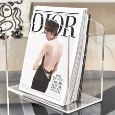 Magazine Rack - Clear Acrylic Holder, Newspaper Ultra 