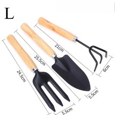 Set of Mini Gardening Tools Includes Pot Rake Trowel And Shovel Wooden Plants