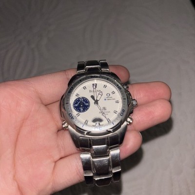 Bulova 96A06 Millennia Vibra Alram Silwer Dial S/S SilverTone Bracelet 
