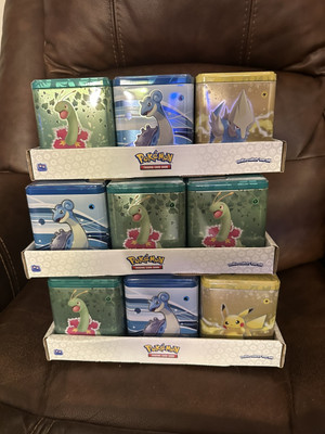 Pokemon 2022 Stacking Tin Set (18x) Sword & Shield Water Electric Grass PACK !