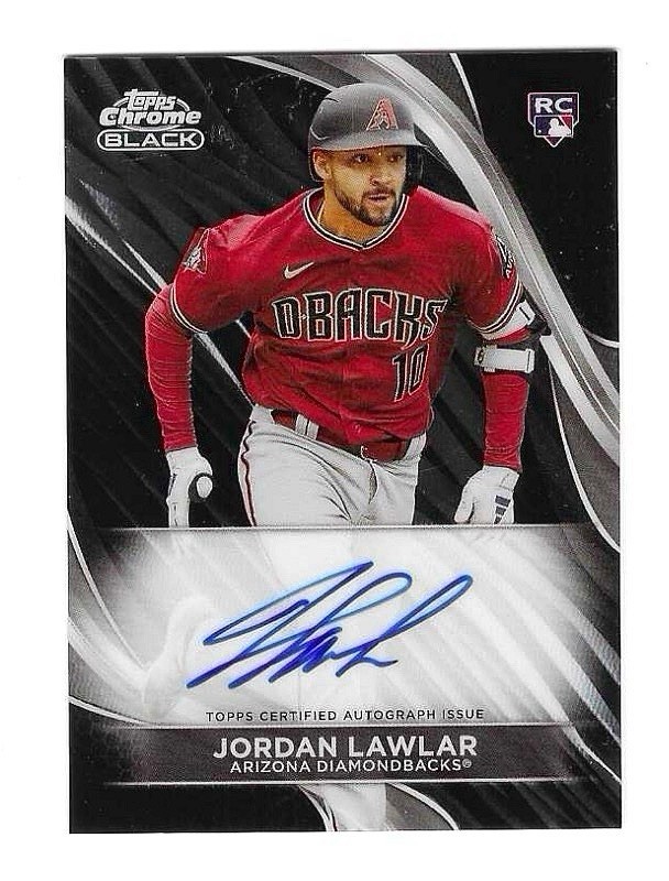 2024 Topps Chrome Black #CBA-JL Jordan Lawlar Chrome Black Autographs RC Rookie