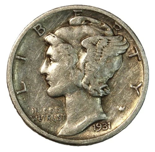 1931-D 10C Mercury Dime- Choice VF- SMH 1464