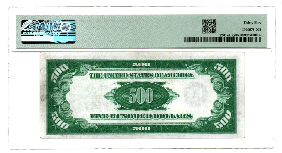 Fr. 2201-A 1934 Light Green Seal Federal Reserve Note. PMG Choice VF 35 - Image 2 of 2