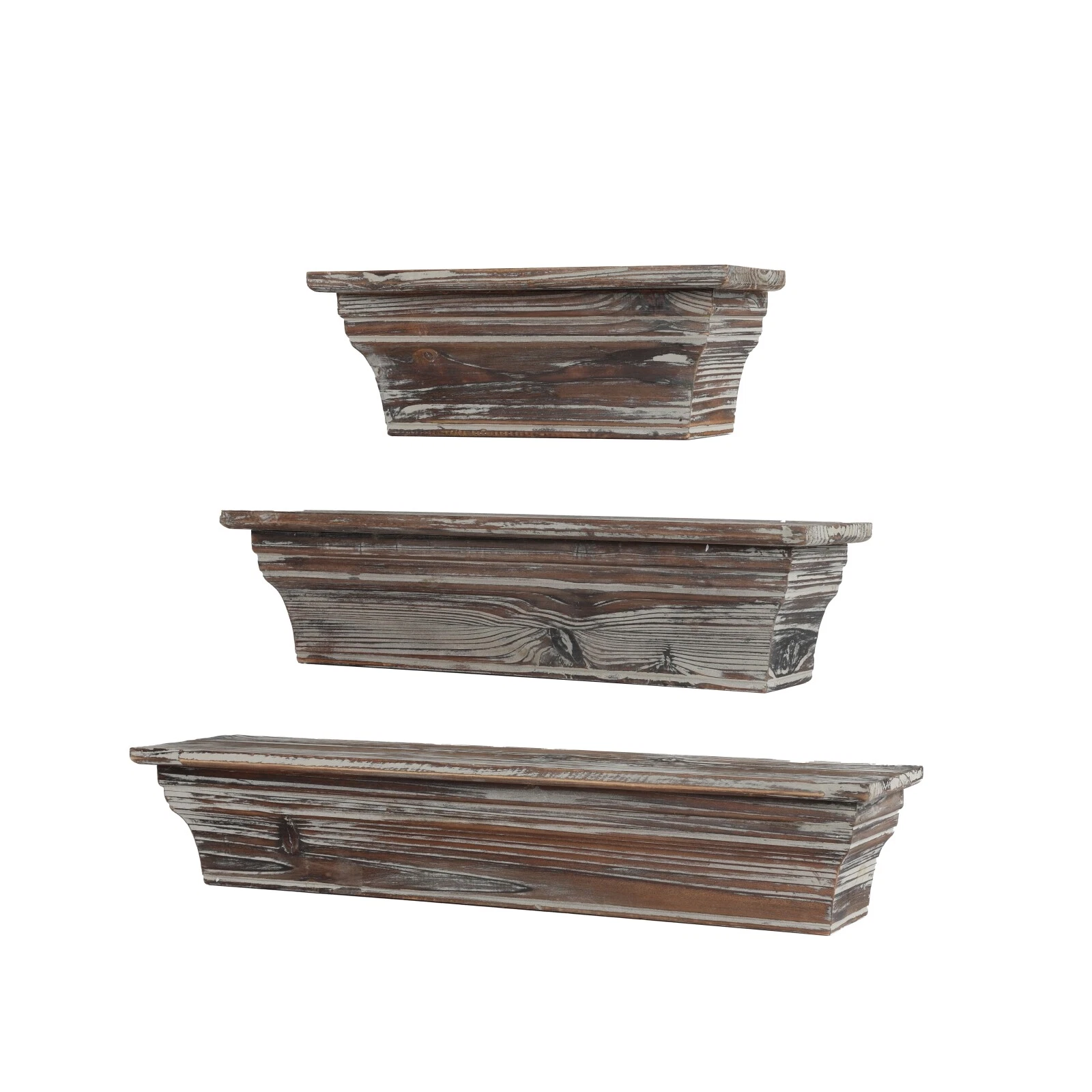 3 PCS Rustic Wood Wall-Mounted Shelves Hanging Decorative Storage Display Shelf
Opens in a new windo