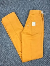 Vintage 70's Levi's Pants Womens White Tab 27x36 Yellow Straight Leg Rare NOS