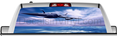 Rear window graphic view thru decal sticker, alien pickup truck SUV Van OTH122